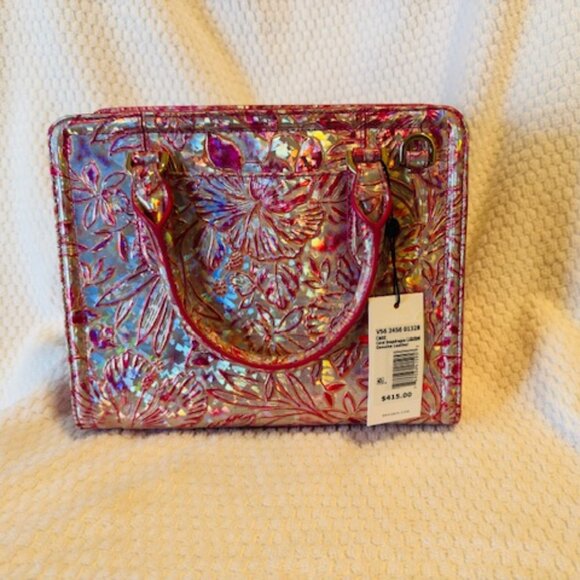 Brahmin Handbags - RARE NWT Brahmin Cami Snapdragon Lokelani Floral Embossed Leather Satchel $415